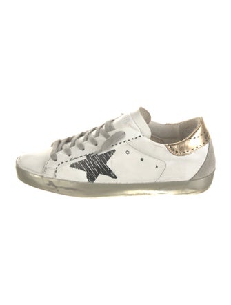 Golden Goose Leather Printed Sneakers