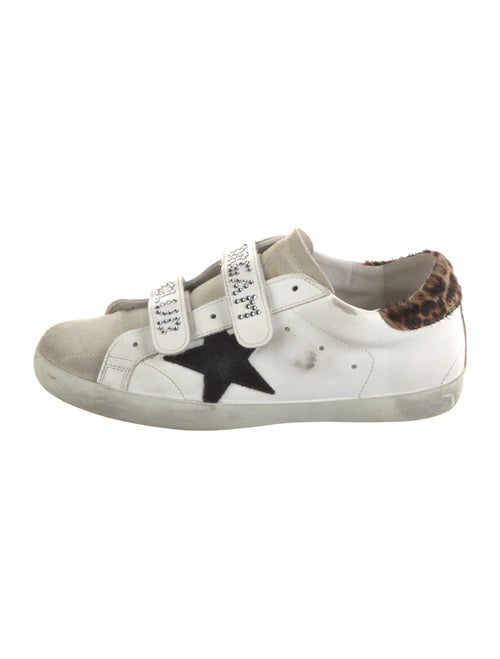 Golden Goose Leather Colorblock Pattern Sneakers