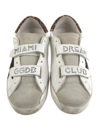 Golden Goose Leather Colorblock Pattern Sneakers