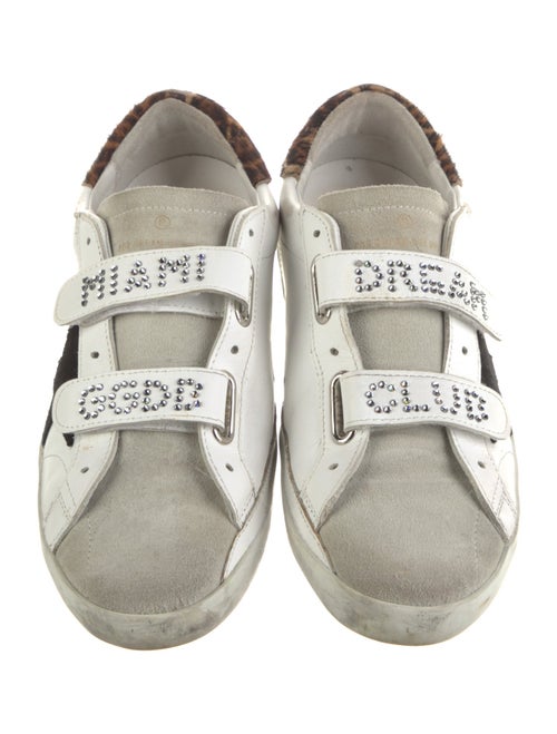 Golden Goose Leather Colorblock Pattern Sneakers