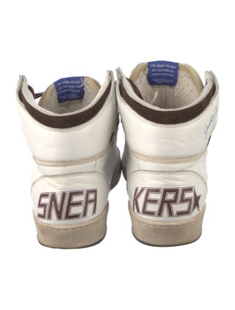 Golden Goose Leather Graphic Print Sneakers