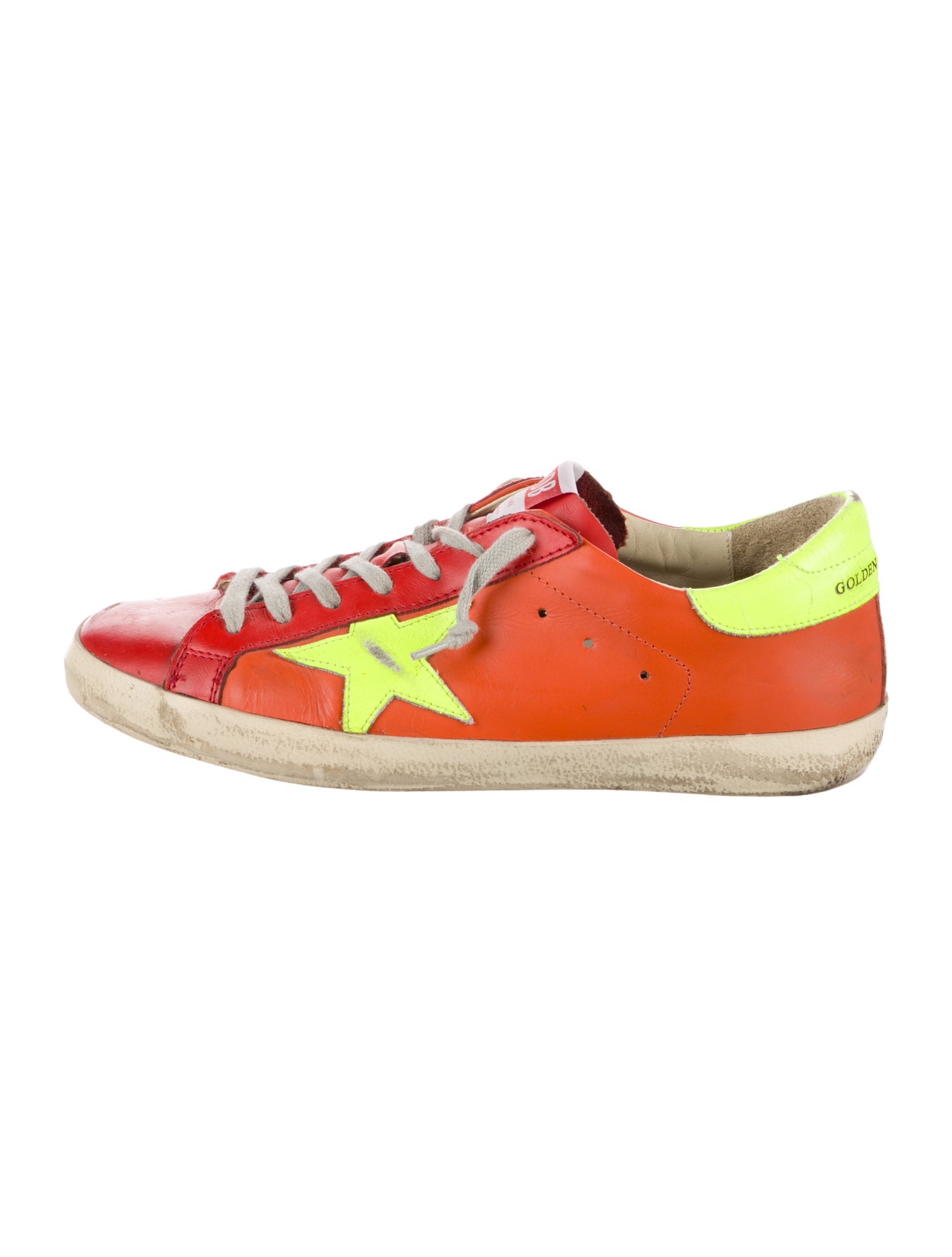 Golden Goose Leather Printed Sneakers