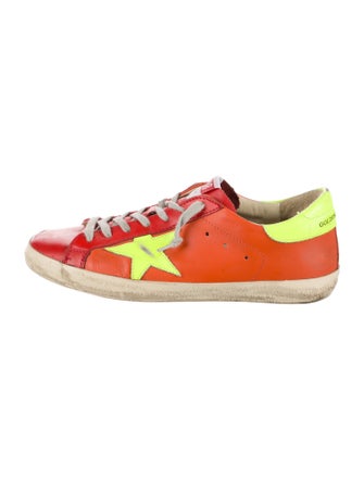 Golden Goose Leather Printed Sneakers