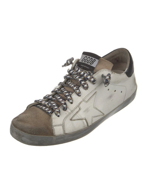 Golden Goose Leather Colorblock Pattern Sneakers