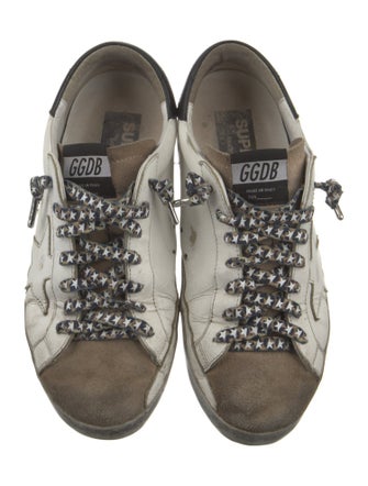 Golden Goose Leather Colorblock Pattern Sneakers