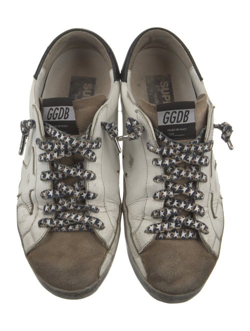 Golden Goose Leather Colorblock Pattern Sneakers