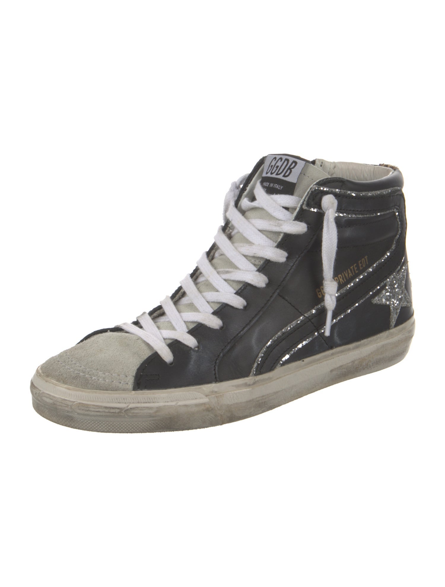 Golden Goose Leather Printed Sneakers