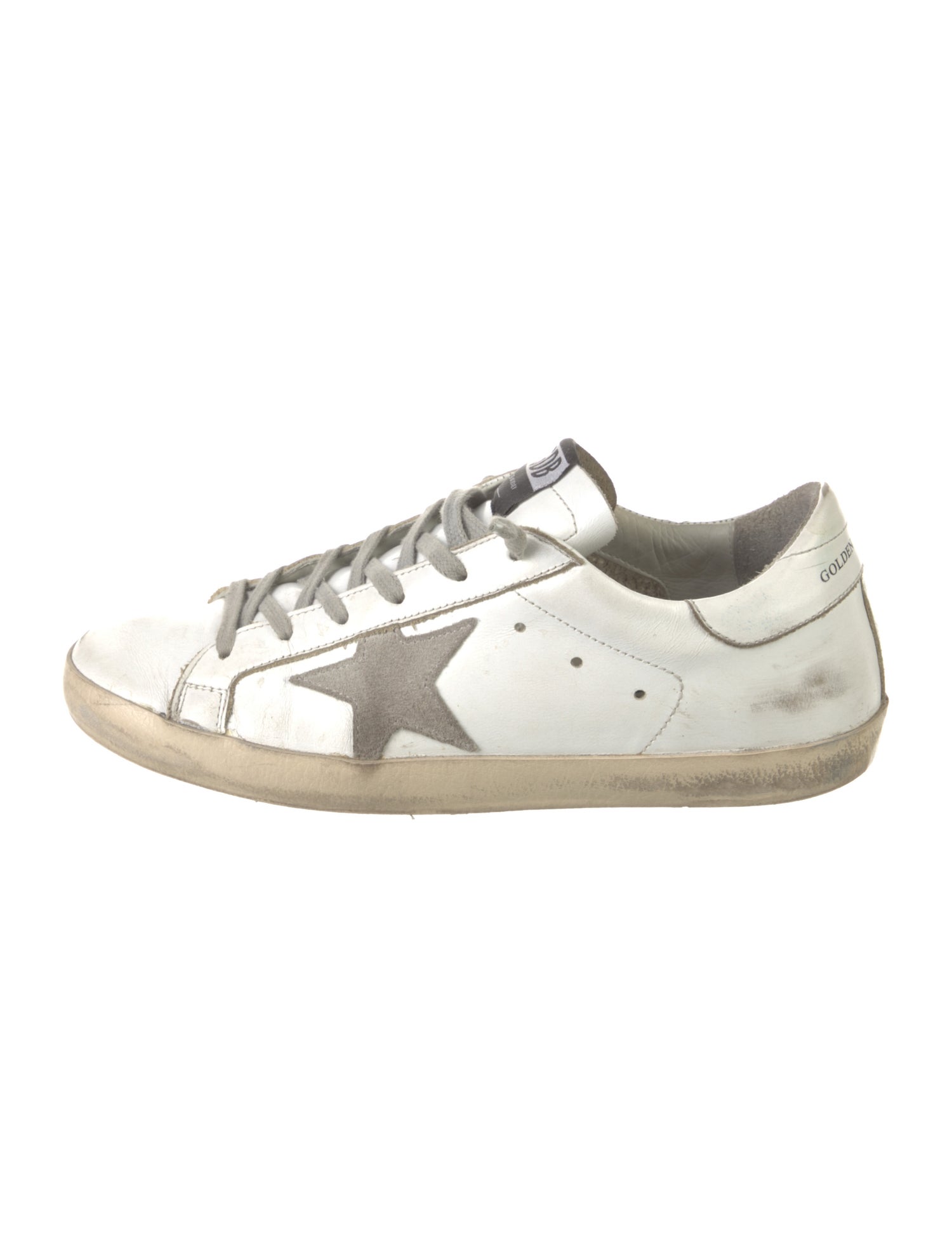 Golden Goose Leather Printed Sneakers
