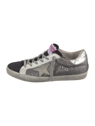 Golden Goose Canvas Colorblock Pattern Sneakers