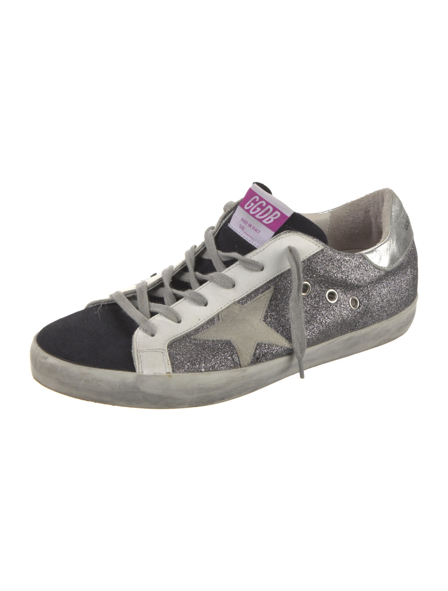 Golden Goose Canvas Colorblock Pattern Sneakers