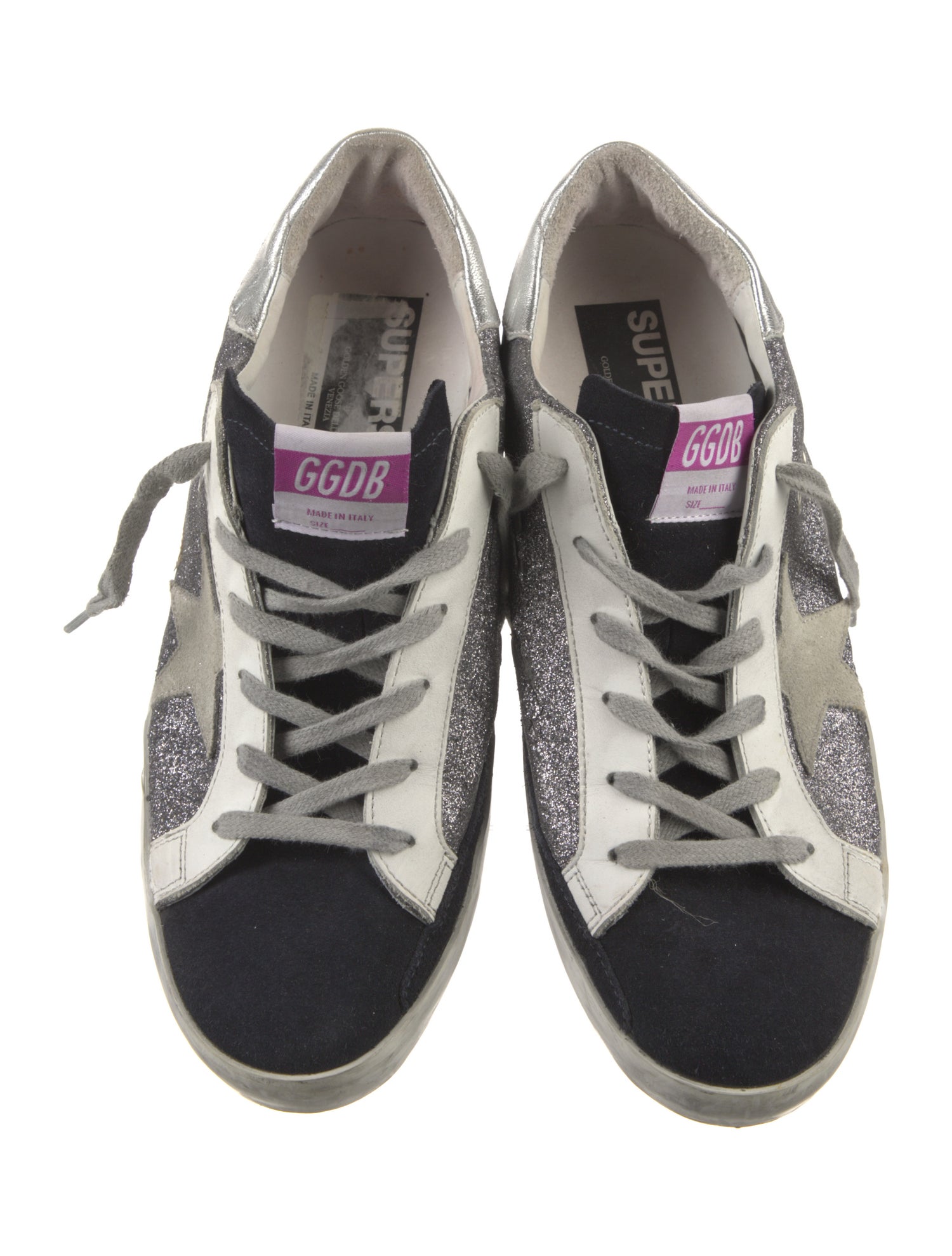 Golden Goose Canvas Colorblock Pattern Sneakers