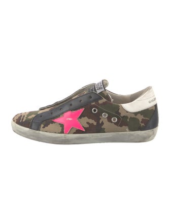 Golden Goose Printed Distressed Accents Sneakers