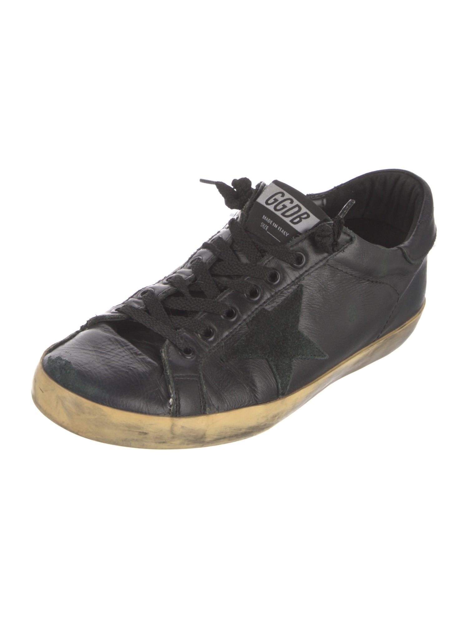 Golden Goose Leather Distressed Accents Sneakers