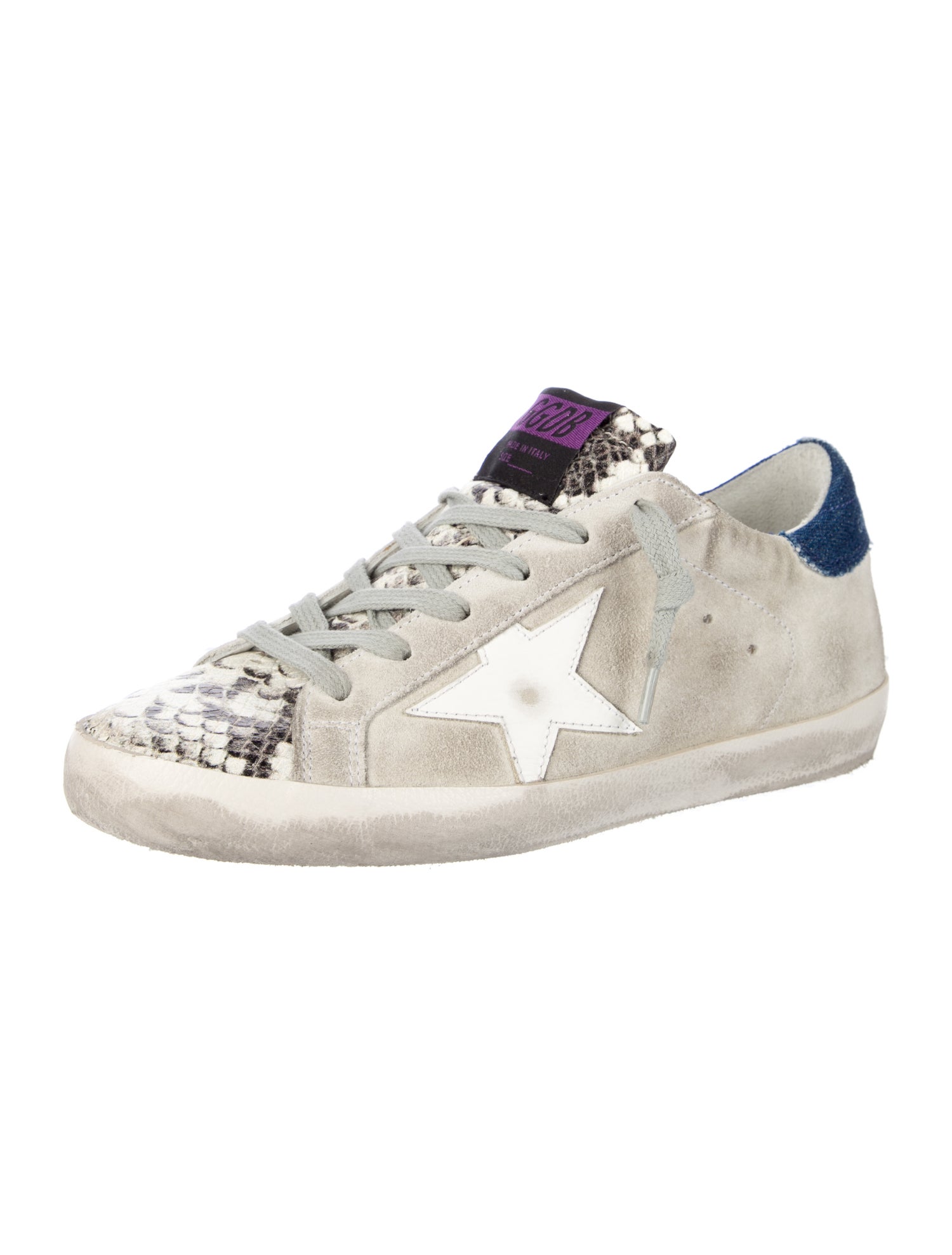 Golden Goose Suede Animal Print Sneakers