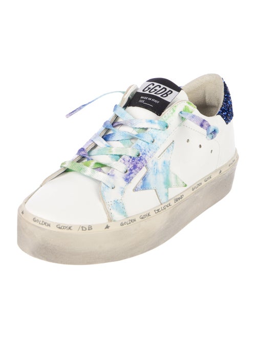 Golden Goose Leather Printed Sneakers