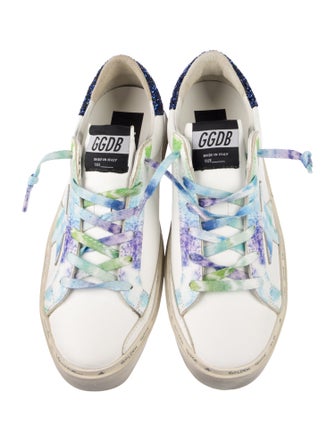 Golden Goose Leather Printed Sneakers