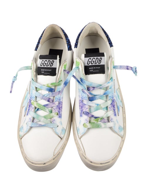 Golden Goose Leather Printed Sneakers