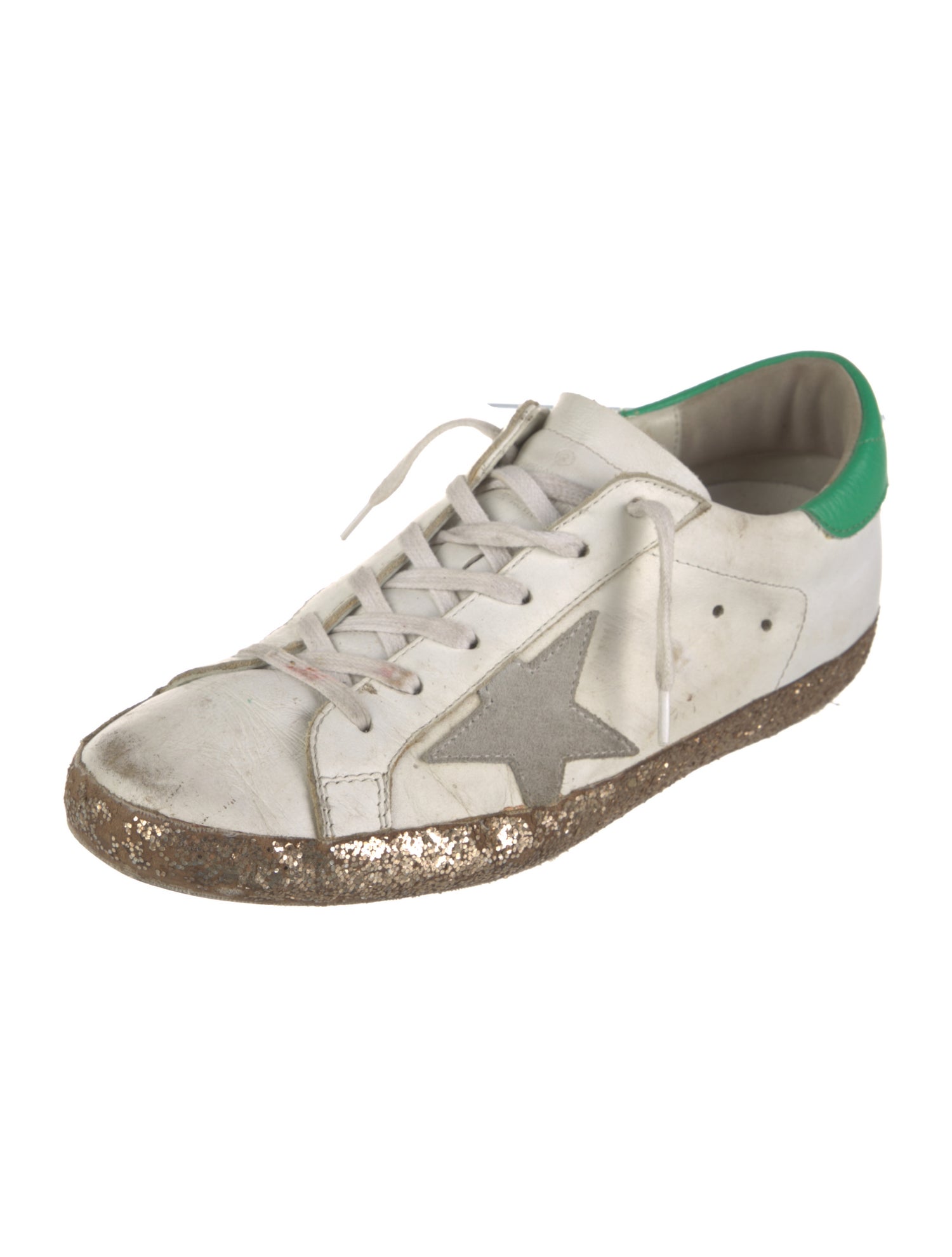 Golden Goose Leather Printed Sneakers