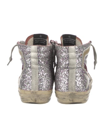 Golden Goose Glitter Colorblock Pattern Sneakers
