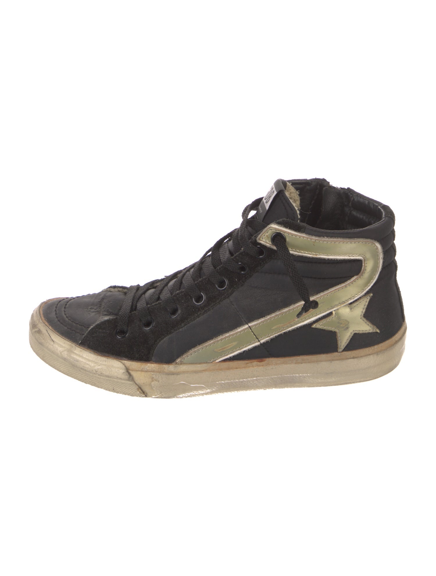 Golden Goose Leather Distressed Accents Sneakers