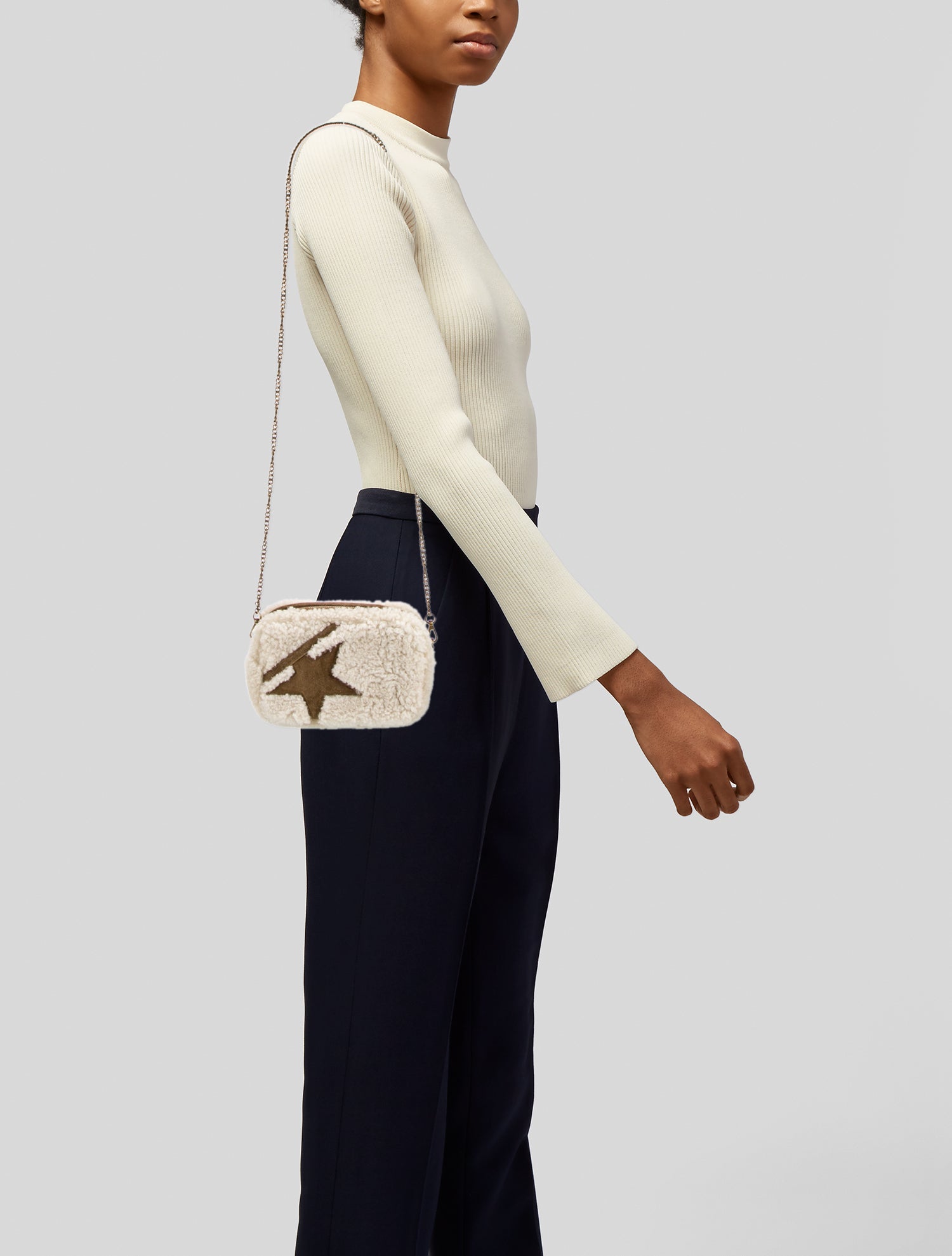 Golden Goose Shearling Clutch w/ Tags