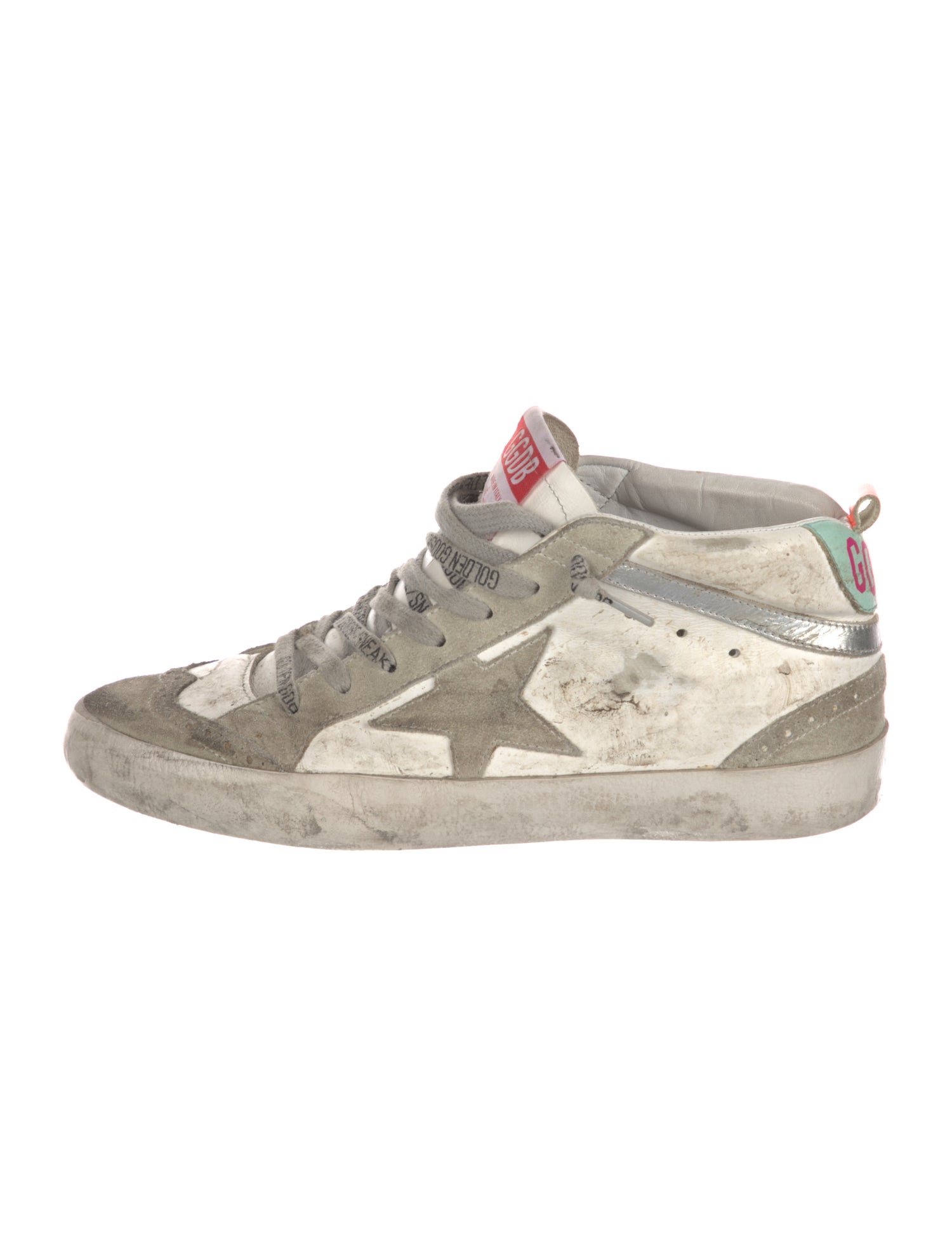 Golden Goose Leather Printed Sneakers