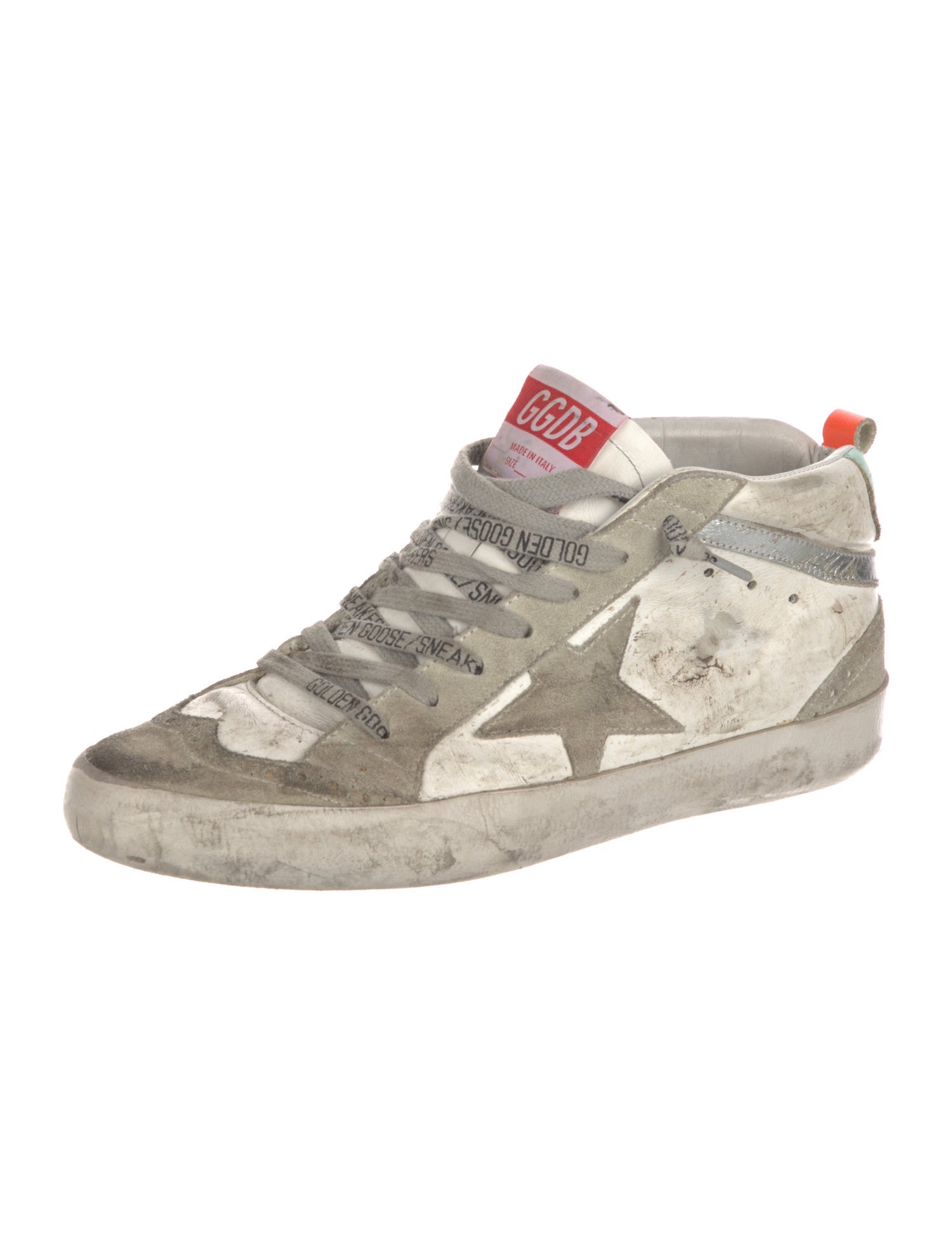 Golden Goose Leather Printed Sneakers