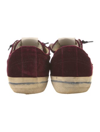 Golden Goose Velvet Colorblock Pattern Sneakers