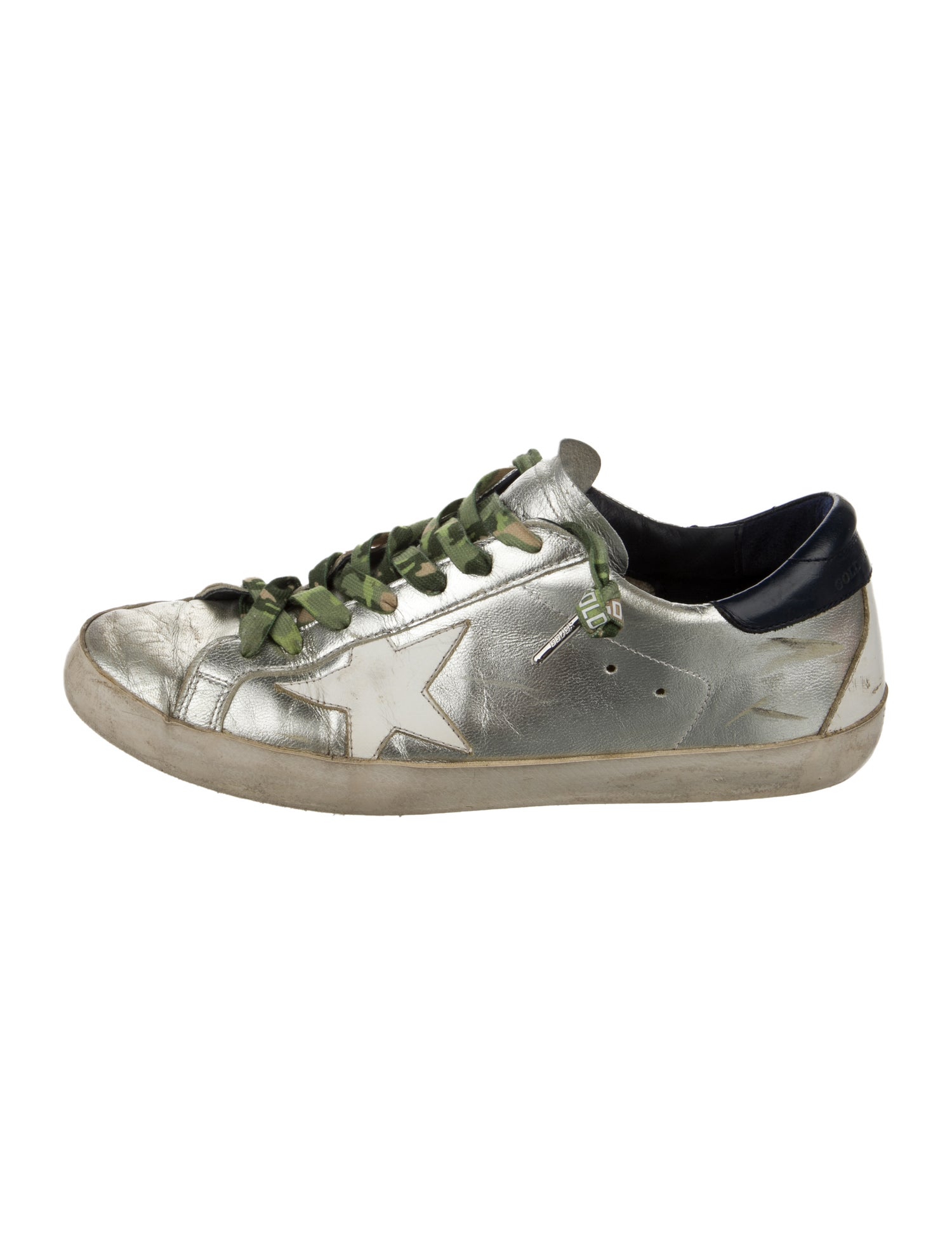 Golden Goose Leather Printed Sneakers