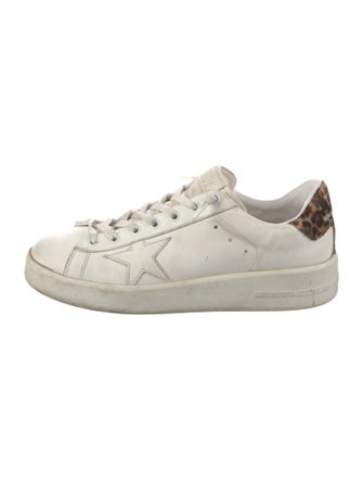 Golden Goose Leather Colorblock Pattern Sneakers