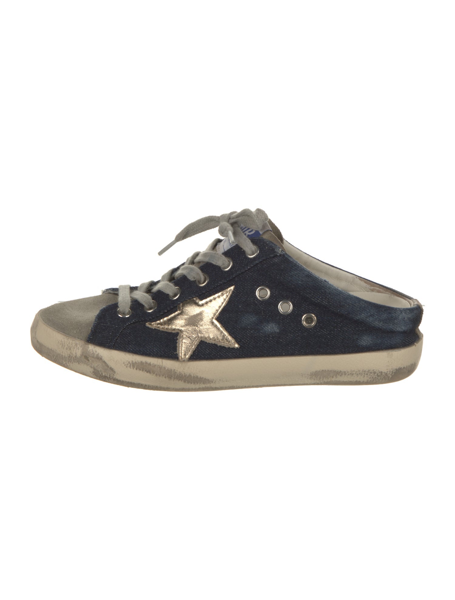 Golden Goose Denim Printed Sneakers