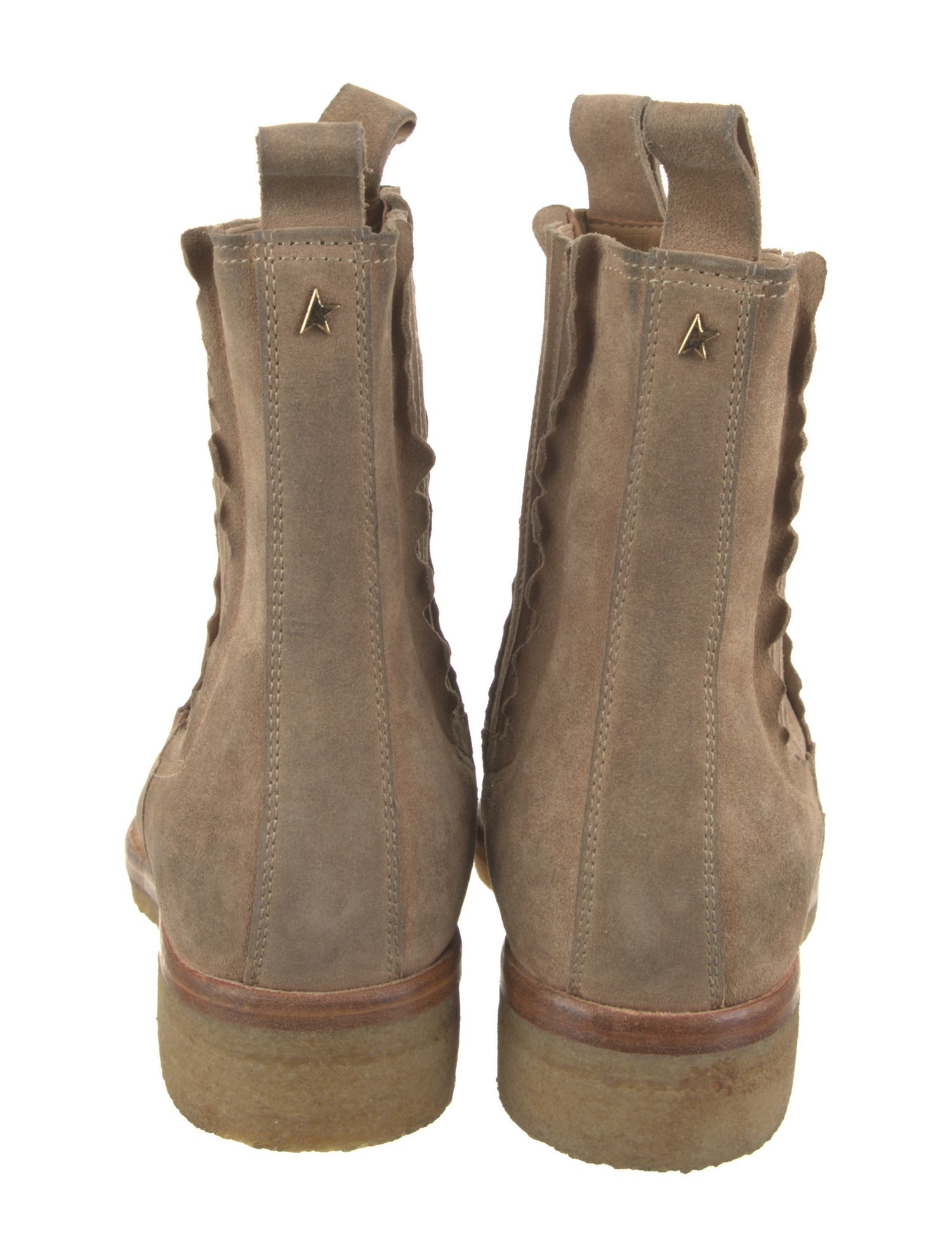 Golden Goose Suede Pleated Accents Chelsea Boots