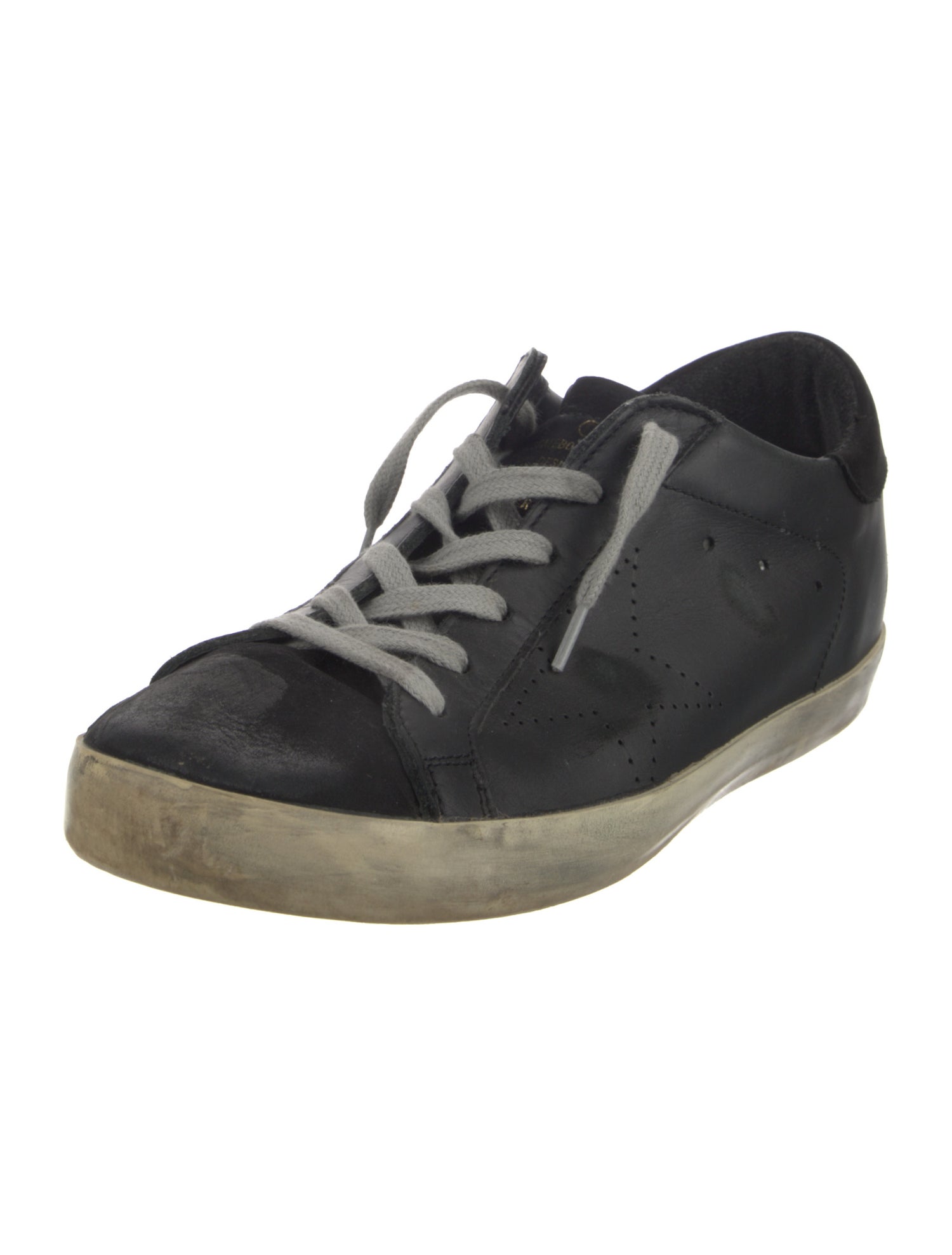 Golden Goose Leather Distressed Accents Sneakers