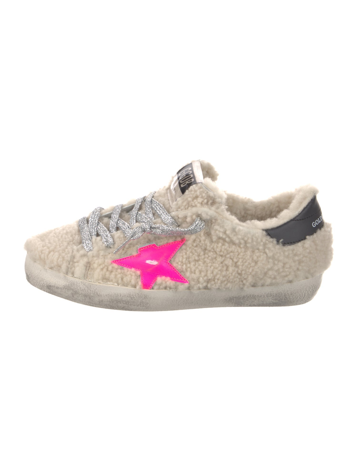 Golden Goose Shearling Printed Sneakers