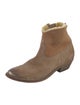 Golden Goose Suede Distressed Accents Western Boots