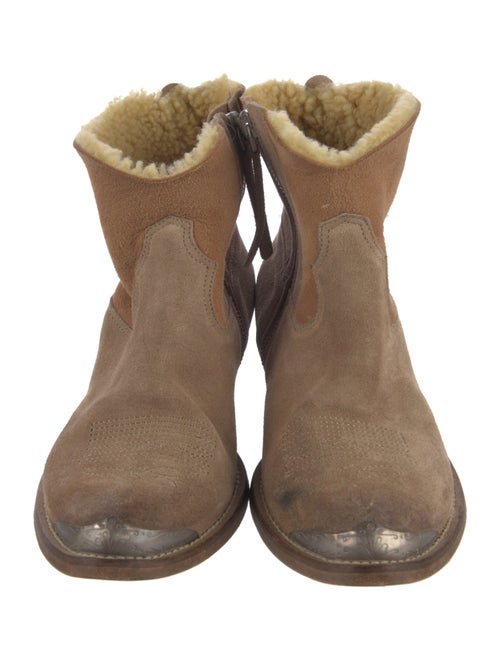 Golden Goose Suede Distressed Accents Western Boots