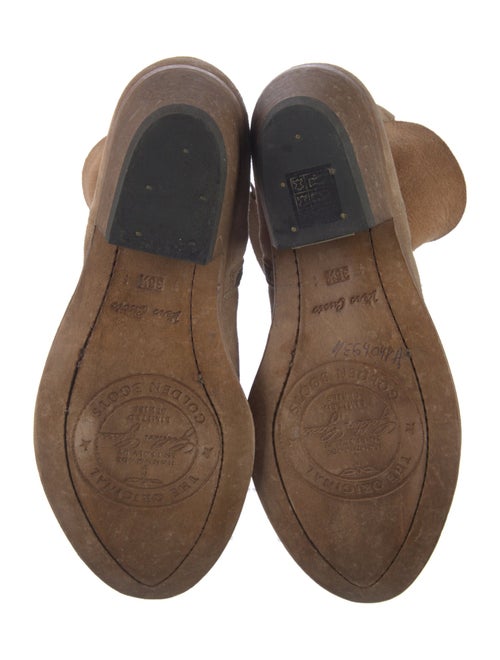 Golden Goose Suede Distressed Accents Western Boots