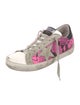 Golden Goose Leather Animal Print Sneakers