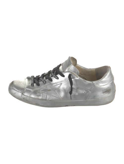 Golden Goose Leather Printed Sneakers