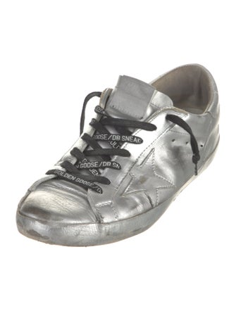 Golden Goose Leather Printed Sneakers