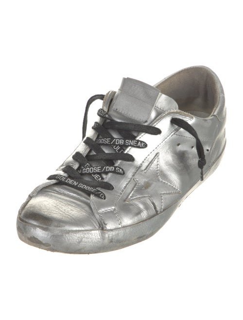 Golden Goose Leather Printed Sneakers