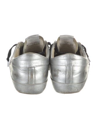 Golden Goose Leather Printed Sneakers