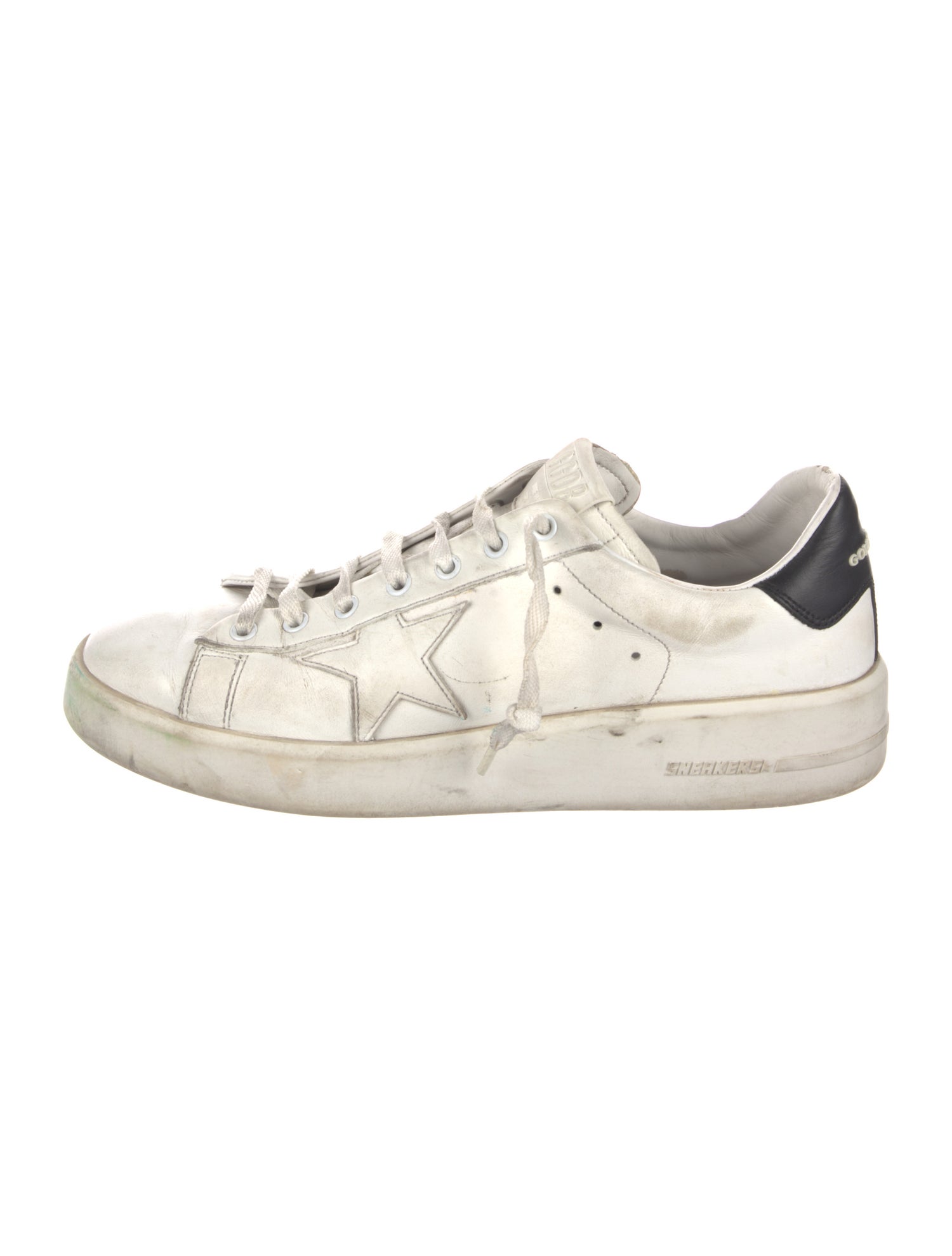 Golden Goose Leather Colorblock Pattern Sneakers