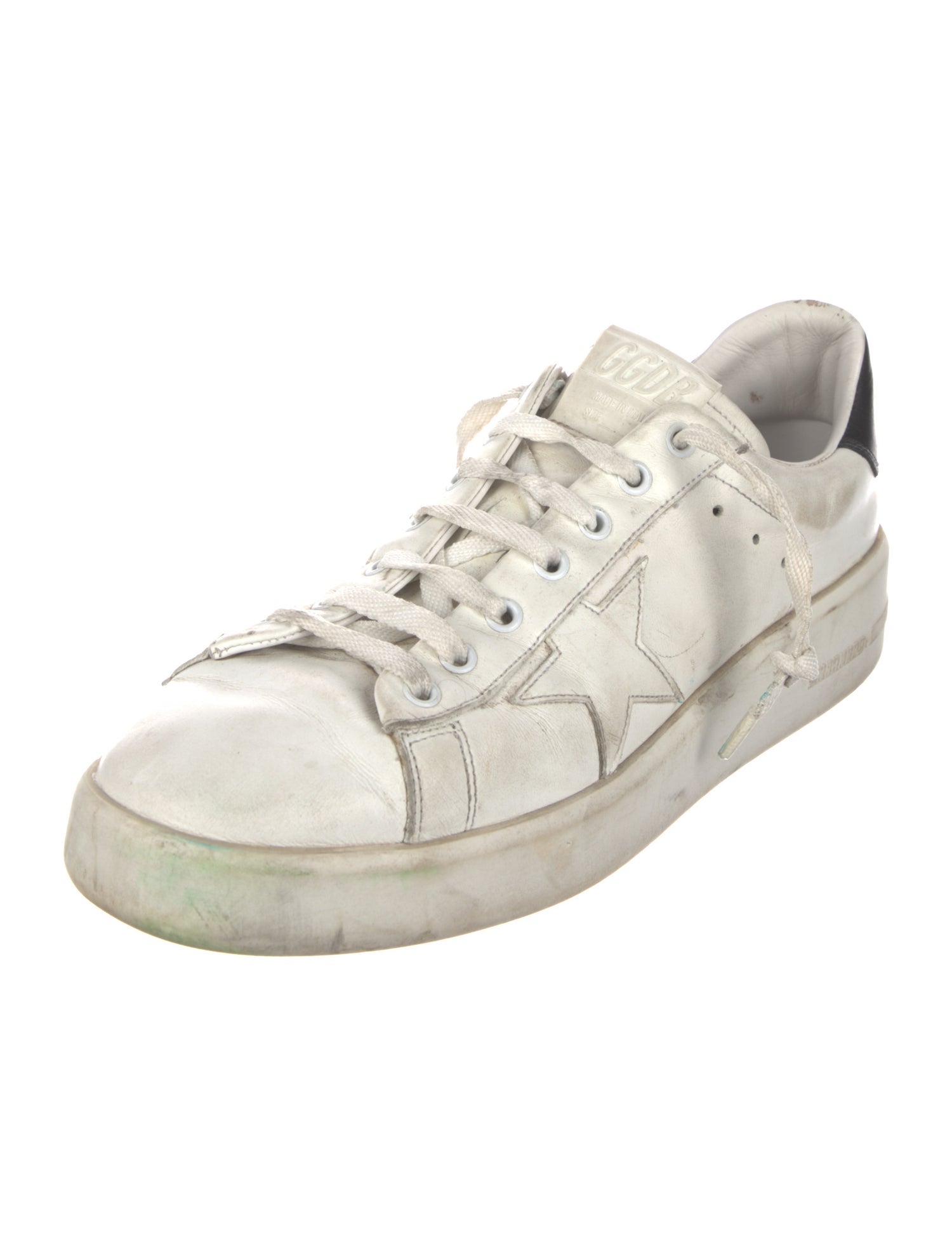 Golden Goose Leather Colorblock Pattern Sneakers