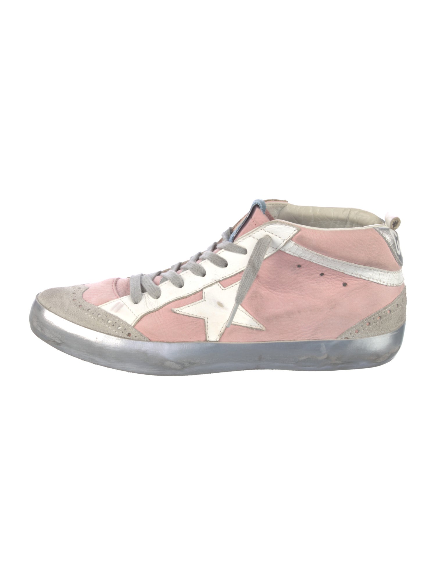 Golden Goose Leather Printed Sneakers
