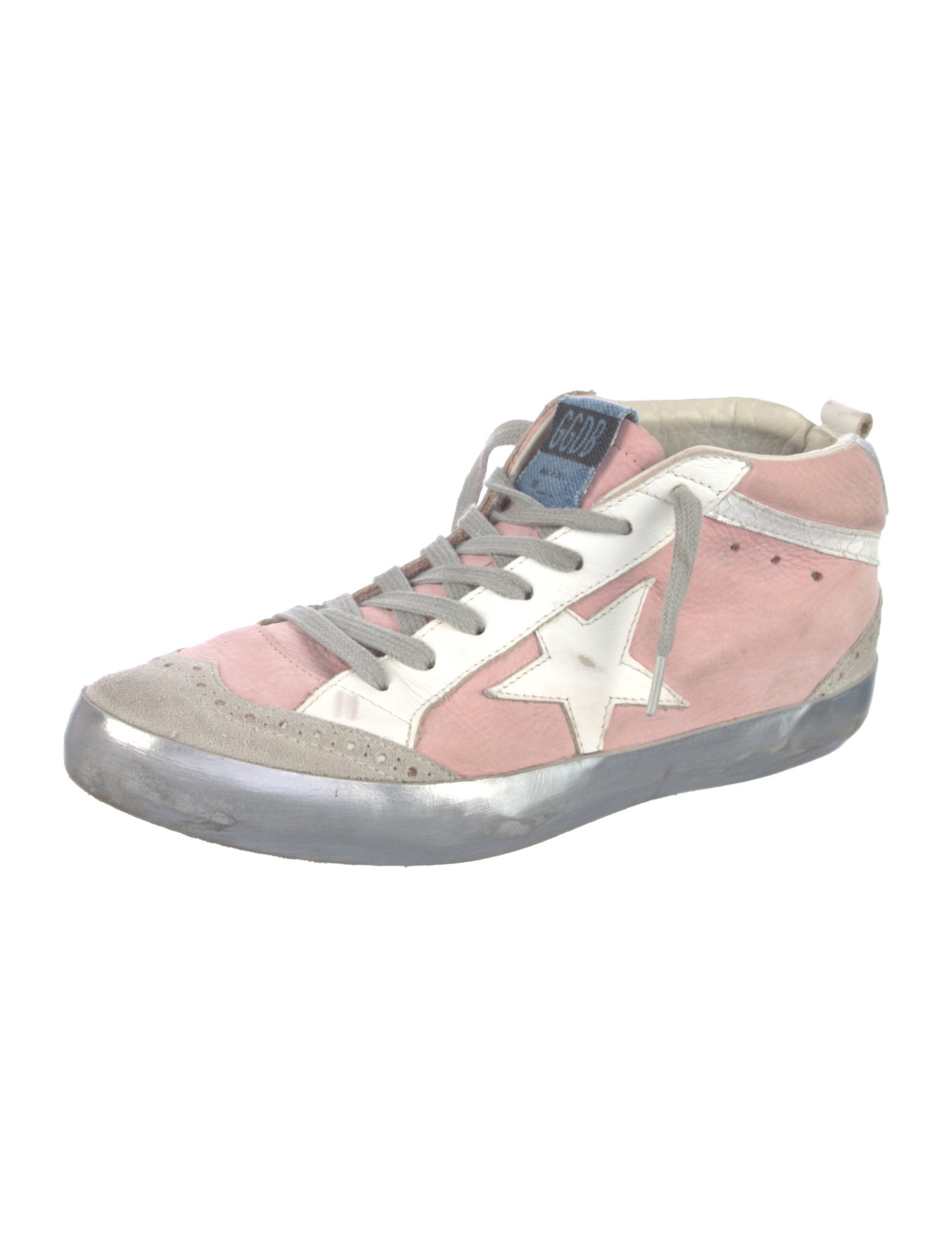 Golden Goose Leather Printed Sneakers