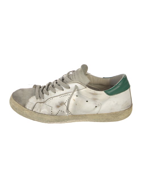 Golden Goose Leather Colorblock Pattern Sneakers