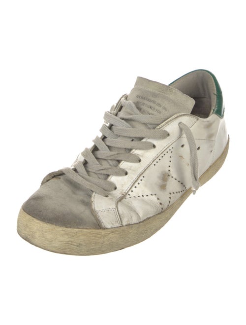 Golden Goose Leather Colorblock Pattern Sneakers