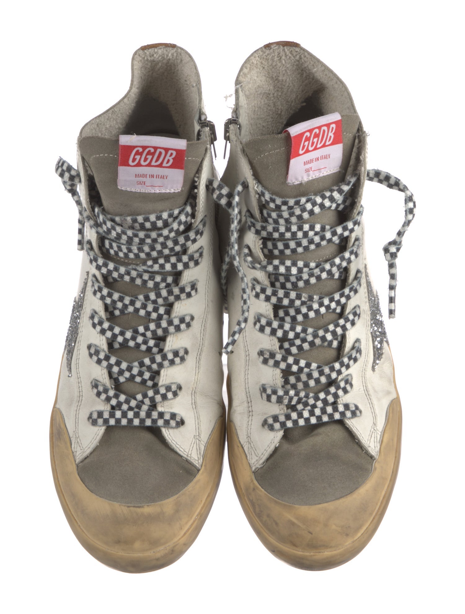 Golden Goose Leather Printed Sneakers