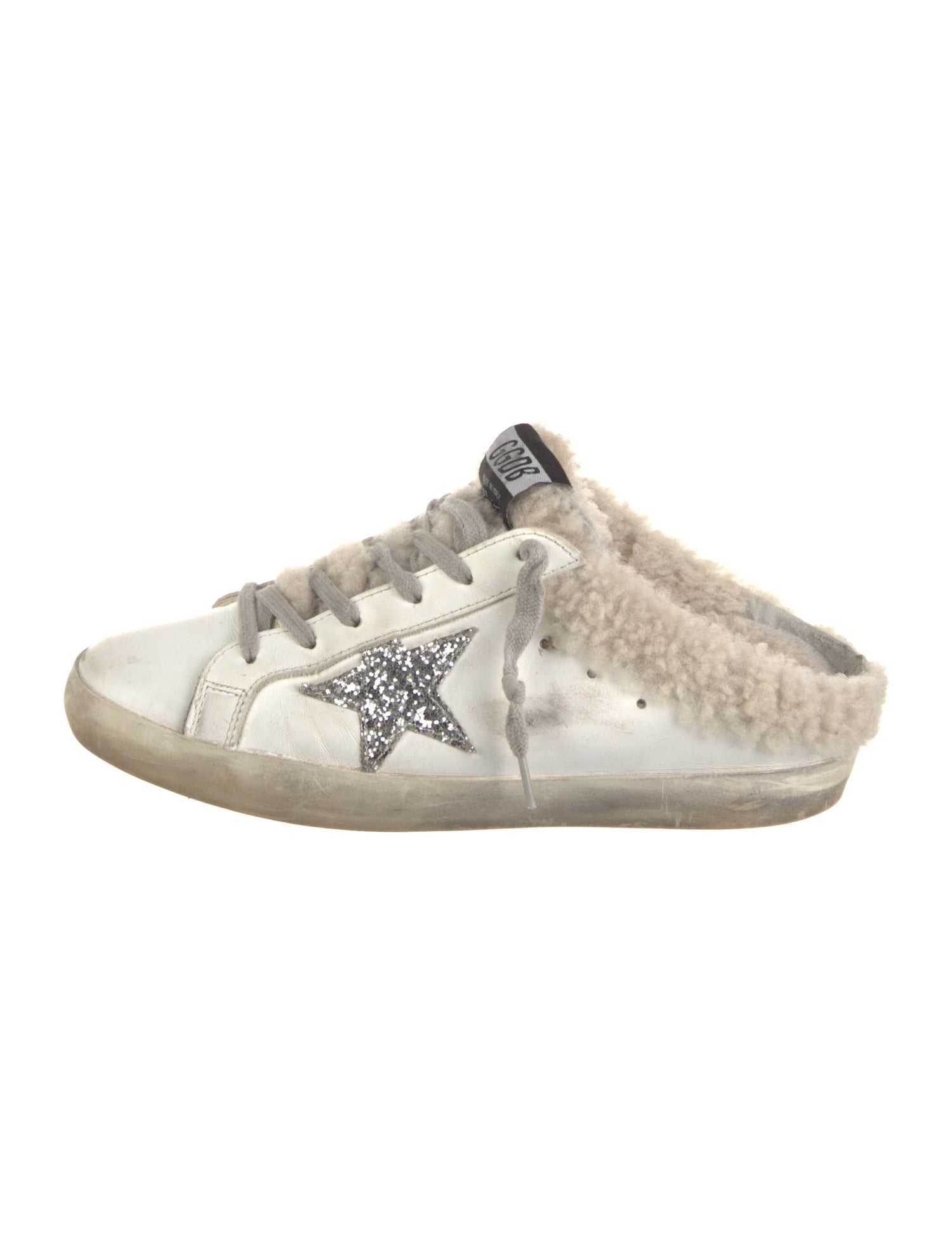 Golden Goose Leather Animal Print Sneakers